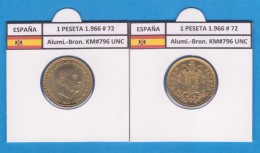 ESPAÑA / FRANCO   1  PESETA   1.966 #72  Aluminio-Bronce  KM#796     SC/UNC     T-DL-9272 - 1 Peseta