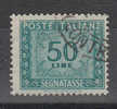 Italia   -   1947.  Segnatasse  50 £    Filigrana Ruota.   Viaggiato - Postage Due