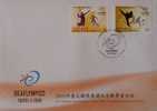 FDC(B) 2009 21st Deaflympics Stamps Olympic Games IOC Badminton Taekwondo Tennis Map Disabled Deaf - Badminton