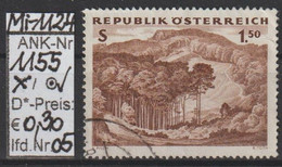 1962 - ÖSTERREICH - SM A. Satz "Österreichischer Wald" S 1,50 Sepia -  O  Gestempelt - S.Scan  (1155o 05   At) - Used Stamps