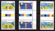 Australia 1983 Christmas Set MNH As Gutter Pairs - Mint Stamps
