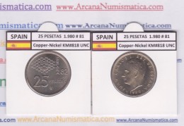 ESPAÑA /JUAN CARLOS I    25  PESETAS  Cu Ni  1.980 #81    KM#818    SC/UNC     T-DL-9424 - 25 Pesetas