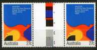 Australia 1983 27c ANZCER New Zealand Economic Relationship MNH Gutter Pair - Mint Stamps