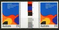 Australia 1983 27c ANZCER New Zealand Economic Relationship MNH Gutter Pair - Ongebruikt