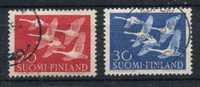 Finland 1956 - Nordic Swans - Complete Set Of 2 Stamps - Gebraucht