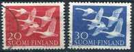 Finland 1956 - Nordic Swans - Complete Set Of 2 Stamps - Oblitérés