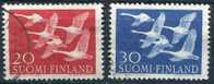 Finland 1956 - Nordic Swans - Complete Set Of 2 Stamps - Gebraucht