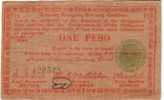 PHILIPPINES 1 PESO RED  MOTIF FRONT & BACK  NEGROS PROVINCE BROWN PAPER ND(SERIES 1944) PS673 VF READ DESCRIPTION !! - Philippines