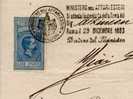 1889  -  MARCA DA BOLLO AFFARI ESTERI LEGALIZZAZIONI  -  Lire 5    ( Su Documento ) - Revenue Stamps