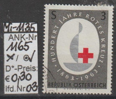 1963 - ÖSTERREICH - SM "100 Jahre Internationales Rotes Kreuz" - 3 S Mehrf. - O  Gestempelt  -  S. Scan (1165o 03    At) - Gebraucht