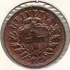 Schweiz Suisse: 2 Rappen / Cents  1915  (Bronze O 20mm, 3g)  -vz /- Xf  Gereinigt - Nettoyée - Cleaned - 2 Centimes / Rappen
