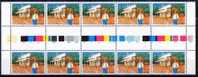 Australia 1982 Post Offices 27c Alice Springs Gutter Block Of 10 MNH - Neufs