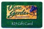 Olive Garden,  U.S.A. Carte Cadeau Pour Collection # 1 - Treuekarten