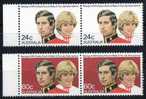 Australia 1981 Royal Wedding  Charles And Diana  MNH Pairs - Neufs