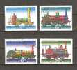 BULGARIA 1996 - TRAINS  - CPL. SET - USED OBLITERE GESTEMPELT USADO - Oblitérés