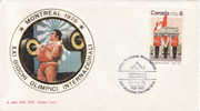 1976 Canada - Olimpiadi Di Montreal - FDC Annullo Speciale - Gewichtheffen