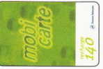 Mobicarte MBC15I - 140 FRANCS Tranche Noire, Sans Cadre, Code Et Numero Laser, 03/99 Au 12/2002  - Tres Bon Etat - - Cellphone Cards (refills)