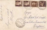VILLAGGIO ZAFFARIA (ME)  /  TRAPANI  -  Cartolina - Imperiale Cent. 10 X 2 + 30 Luog. + 50 PM Posta Aerea  16.07.1945 - Marcofilie