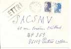 N° Y&t   2377+2240 LETTRE   ADRIERS Vers  POITIERS  Le  15 JANVIER 1986 - Storia Postale