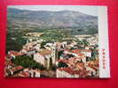 CPSM-66-PYRENEES ORIENTALES-PRADES-VUE AERIENNE L'EGLISE ST-PIERRE ET LA PLACE DE LA REPUBLIQUE- VOYAGEE-2 PHOTOS - Prades