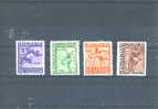 RUMANIA - 1937 Balkan Games 4 Values As Scan MM  (Hinge Remainders) - Neufs