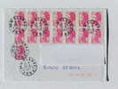 0,15c Rose "Liberté De Gandon" (x15) Sur Lettre Circulée En 1987 - Storia Postale