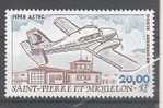 SAINT PIERRE ET MIQUELON , Poste Aérienne 1989,Yvert N° PA 68,"AVION PIPER Aztec Et Aéroport "neuf **,TTB - Unused Stamps