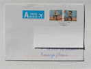 Paire De Timbres Adhésifs "Bob & Bobette" Non Dentelés à Droite, Sur Lettre Pour La France (A Prior) - Covers & Documents