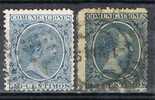 España 25 Cts Alfonso XIII, VARIEDADES Color Num 221 Y 221a º - Used Stamps