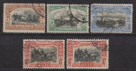 Rumänien; 1906; Michel 187/196 O; 50 Jahre Carol; 5 Stück - Oblitérés