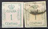 España 1 Cto Impesos Cifra, Num 291y 291a º - Used Stamps