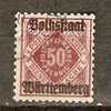 Germany (Wurttemberg) 1919 Dienstmarken (o) Mi.143 - Gebraucht