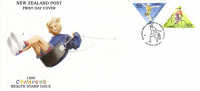 Sports Enfants (  Cyclisme, Skate Board)  FDC NEW-ZEALAND    PRIX REDUIT! - FDC