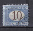 SS3165 - REGNO 1870 , Segnatasse 10 Lire N. 14 Un Dente Corto - Postage Due