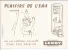 LEROY Plaisirs De L´eau, Eau Sous Pression, Ballon électrique, (gris) Buvard - Electricité & Gaz