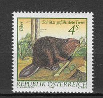 Austria 1982 MiNr. 1718  Österreich Fauna Eurasian Beaver 1v   MNH** 0,70 € - Knaagdieren