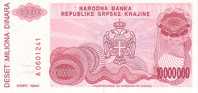 CROATIE  10 000 000 Dinara  Emission De 1994    Pick R34a     ***** BILLET  NEUF ***** - Croatie