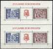 Doppelblock Burgtheater Austria 1507/8, ZD+ 3 X Block 3 ** 7€ Theater-Maske, Architektur Der Feststiege, Michaelerplatz - Collections (en Albums)