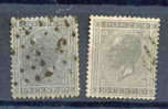 Belgie - Belgique Ocb Nr :  17 - 17A  (zie  Scan) - 1865-1866 Profile Left