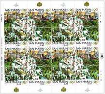 REPUBBLICA DI SAN MARINO 2006 OLIMPIADI INVERNALI GIOCHI OLIMPICI  TORINO WINTER OLYMPIC GAMES MINI FOGLIO SHEET MNH - Blocchi & Foglietti