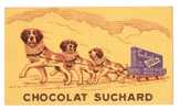 Buvard Suchard: Chocolat, Chien Saint Bernard Et Traineau (10-2262) - Chocolade En Cacao