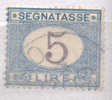 ITALY 1870 - 94 SEGNATASSE LIRE 5 USED VF - Taxe