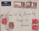 Br India King George V, Bearing On Commercial Cover, Train, Locomotive, Railway, Sent To Reunion, India - 1911-35 King George V