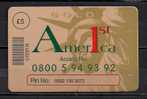 PREPAID  USED D0433 CALLING CARD FOR AMERICA GBP 5 - Other & Unclassified