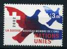 2002 Nazioni Unite Ginevra, Adesione Svizzera, Francobollo Nuovo (**) - Neufs