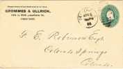 1191. Entero Postal  2 Ctvos. DENVER (Colorado) 1886. Fancy Cancel - ...-1900