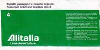 GENOVA   /  PALERMO  - Biglietto Aereo " ALITALIA " Tagliando Per Il Passeggero - 20 AGO.1986 - Europa