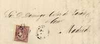 3538  Carta Entera MONDRAGON 1869, Fechador Tipo Ll - Briefe U. Dokumente
