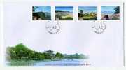 FDC Taiwan 1998 Quemoy National Park Stamps Mount Coast Rock Tower Geology Lake Ship Island - FDC