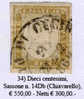 Sardegna-034 - Sassone: N. 14Db (o) - Privo Di Difetti Occulti. - Sardegna